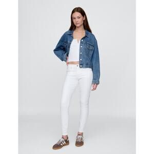 Gap 1969 Women’s 30R True Skinny White Jeans | Mid-Rise Stretch Classic Denim